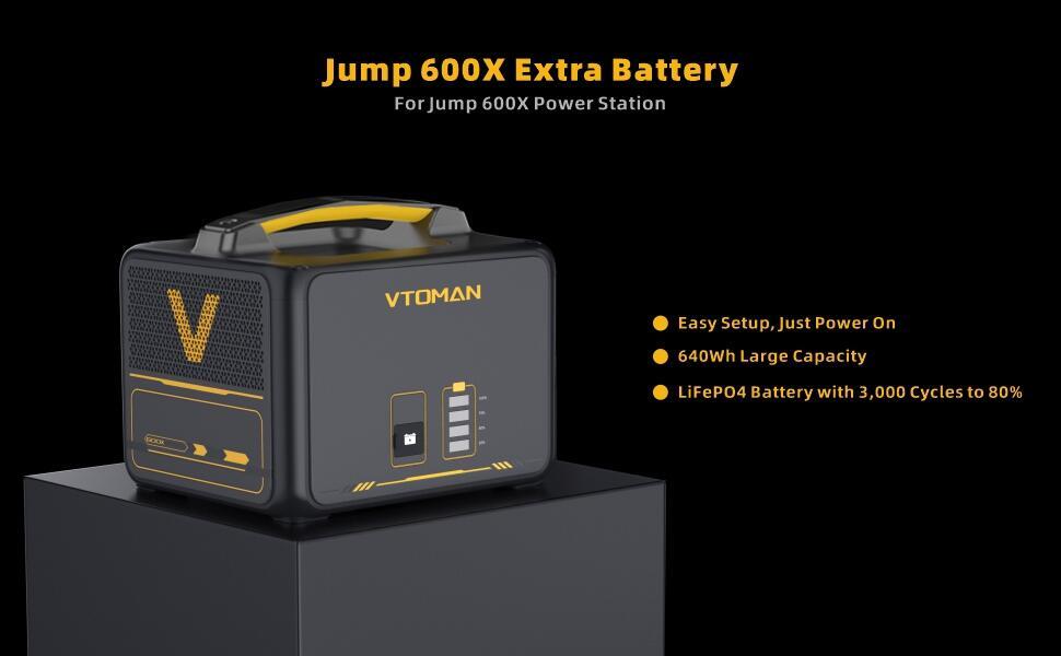 Батарея до зарядної станція Vtoman серії Jump 600X PB-23 640 Вт/г (Jump 600X Extra Battery) (1795900)