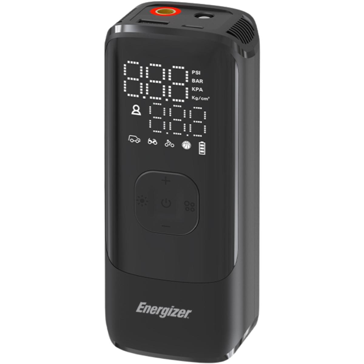 Автомобільний портативний компресор Energizer PAC4000 150 PSI, Power Bank 2000 mAh, Black (PAC4000)