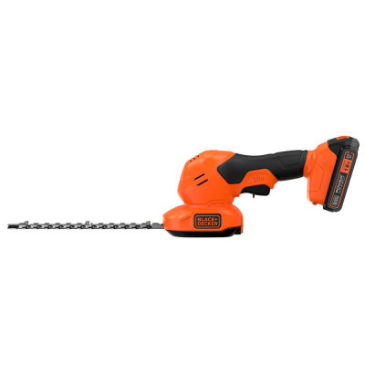 Кущоріз Black&Decker 18 В, 2Ah, насадки- 20 см/8 мм, 10 см/18 мм, (BCSS18D1)