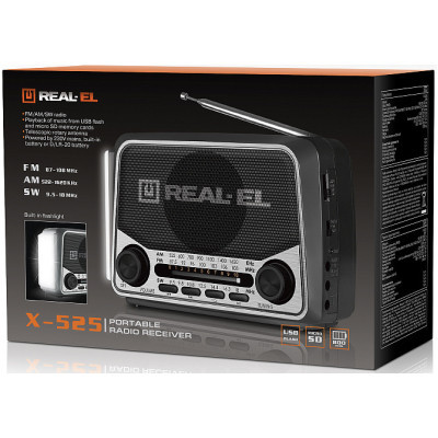 Портативний радіоприймач REAL-EL X-525 Grey