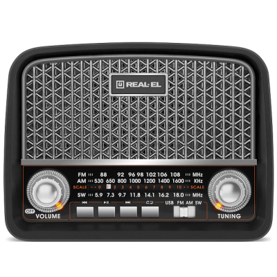 Портативний радіоприймач REAL-EL X-520 Black