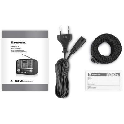Радіоприймач REAL-EL X-520 Black