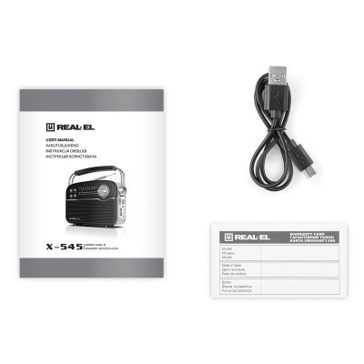 Портативний радіоприймач REAL-EL X-545 Black
