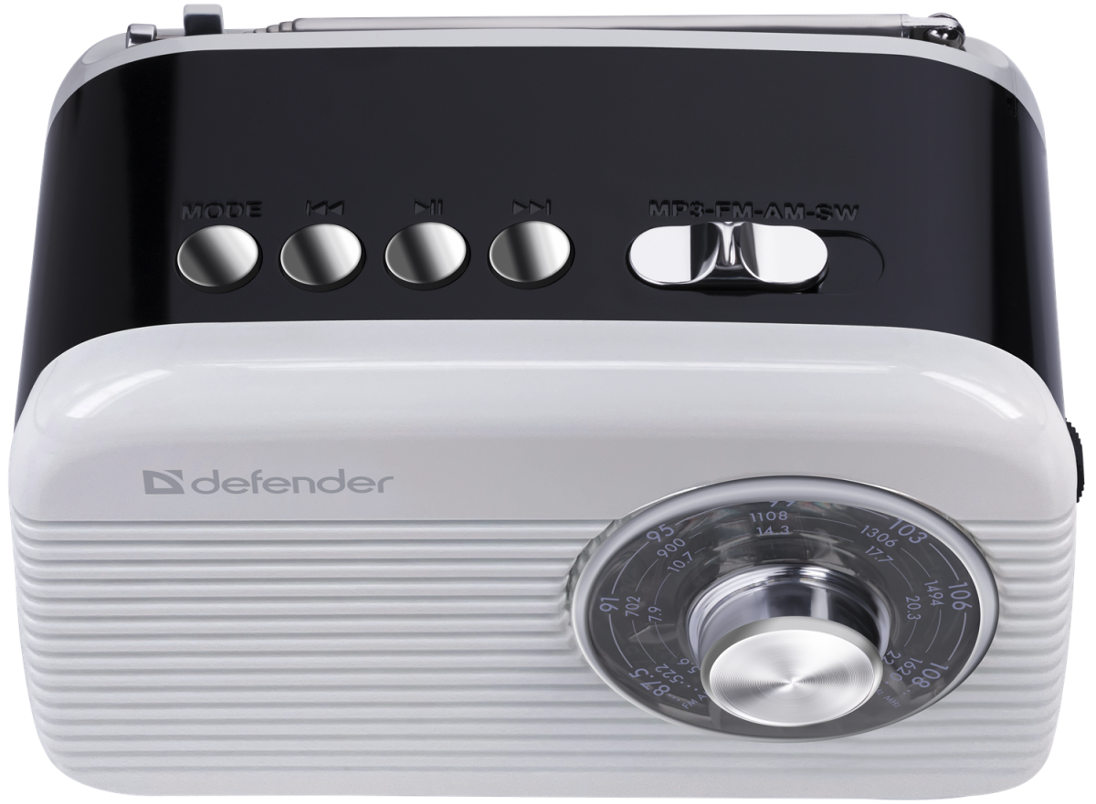 Радіоприймач DEFENDER (65089) Signal 5Вт FM/AM/SW/BT/USB/TF, White
