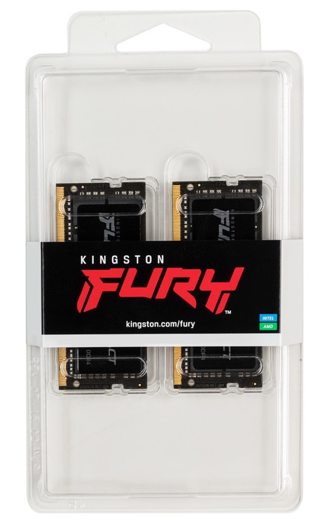 Модуль пам'яті для ноутбука SoDIMM DDR4 64GB (2x32GB) 3200 MHz Fury Impact Kingston Fury (ex.HyperX) (KF432S20IBK2/64)