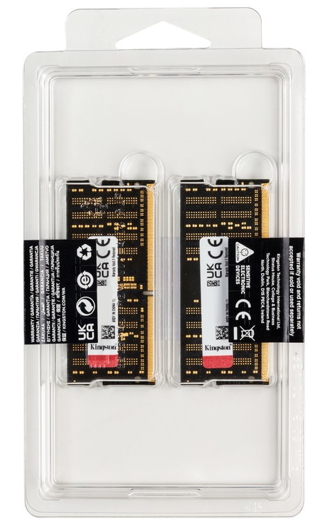 Модуль пам'яті для ноутбука SoDIMM DDR4 64GB (2x32GB) 3200 MHz Fury Impact Kingston Fury (ex.HyperX) (KF432S20IBK2/64)