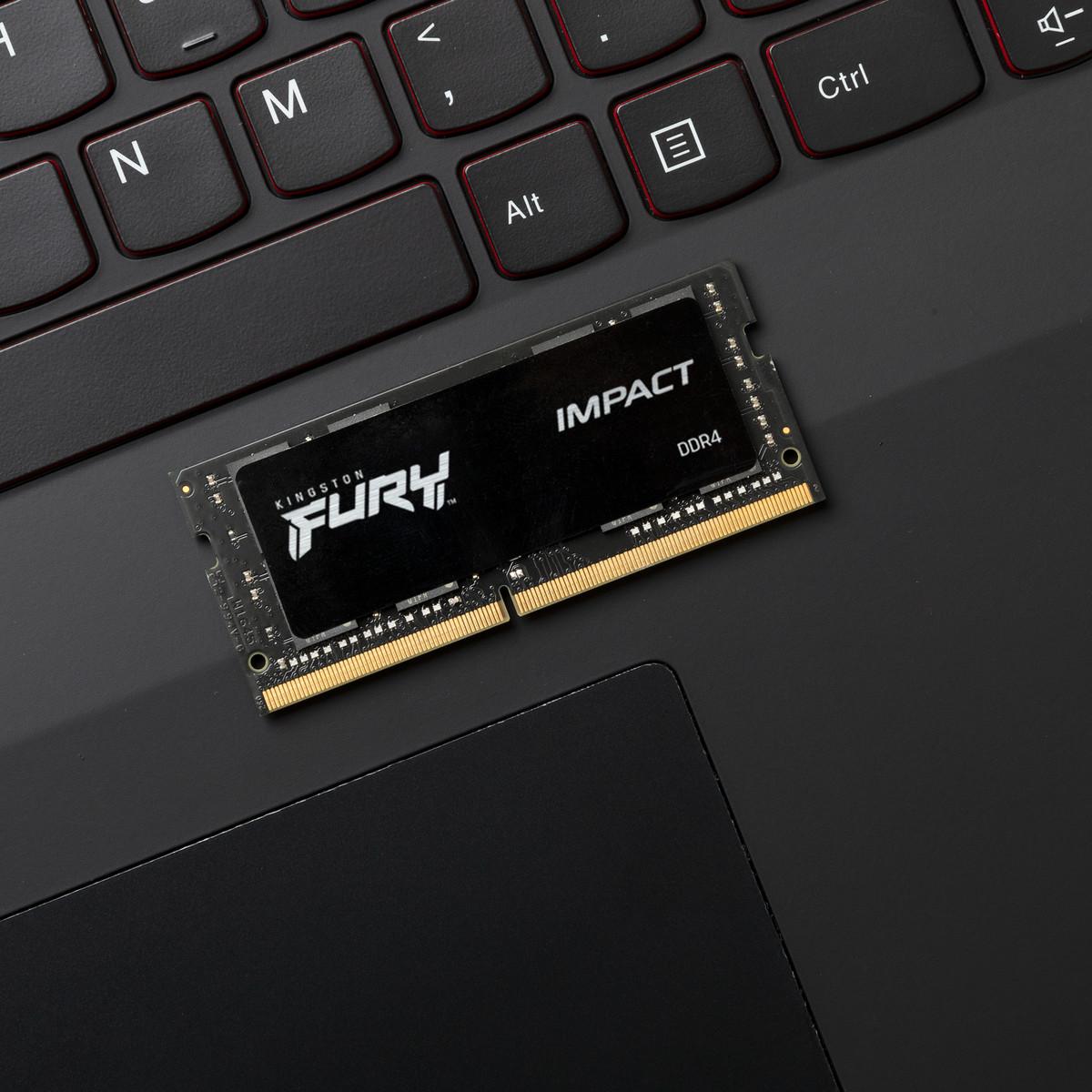 Модуль пам'яті для ноутбука SoDIMM DDR4 64GB (2x32GB) 3200 MHz Fury Impact Kingston Fury (ex.HyperX) (KF432S20IBK2/64)
