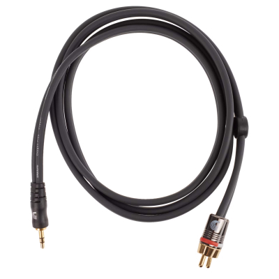 Інсертний кабель D'Addario Custom Series Dual RCA to 3.5 Stereo Mini Jack Cable (1.5m) (PW-MP-05)