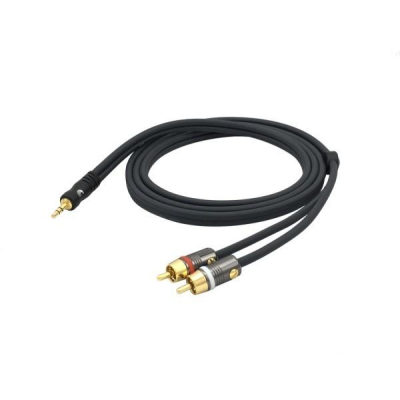Інсертний кабель D'Addario Custom Series Dual RCA to 3.5 Stereo Mini Jack Cable (1.5m) (PW-MP-05)