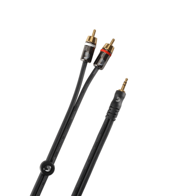 Інсертний кабель D'Addario Custom Series Dual RCA to 3.5 Stereo Mini Jack Cable (1.5m) (PW-MP-05)